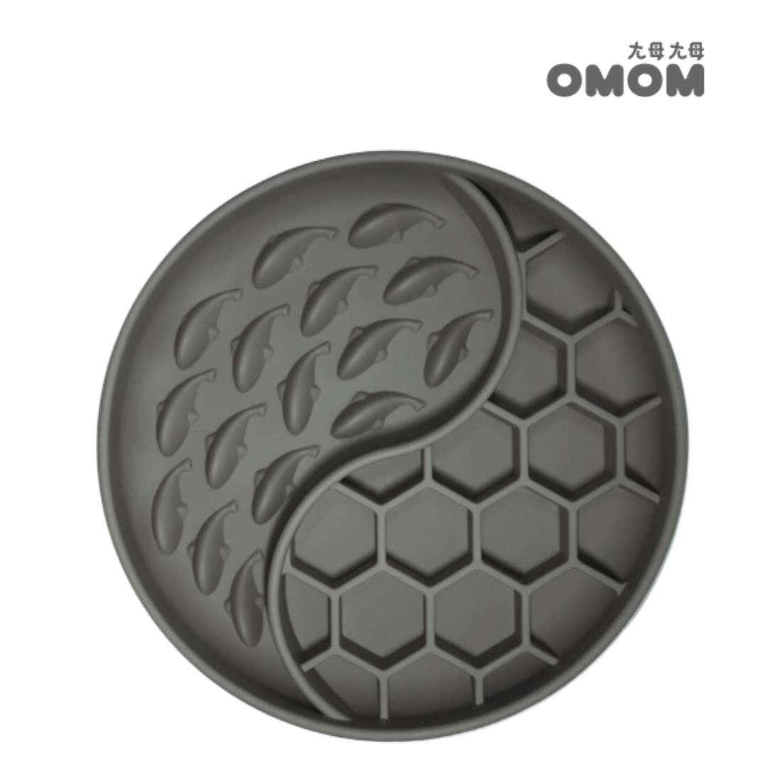 OMOM 寵物舔食墊-蜂巢海洋 雙功能款